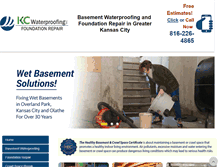 Tablet Screenshot of kcwaterproofing.com